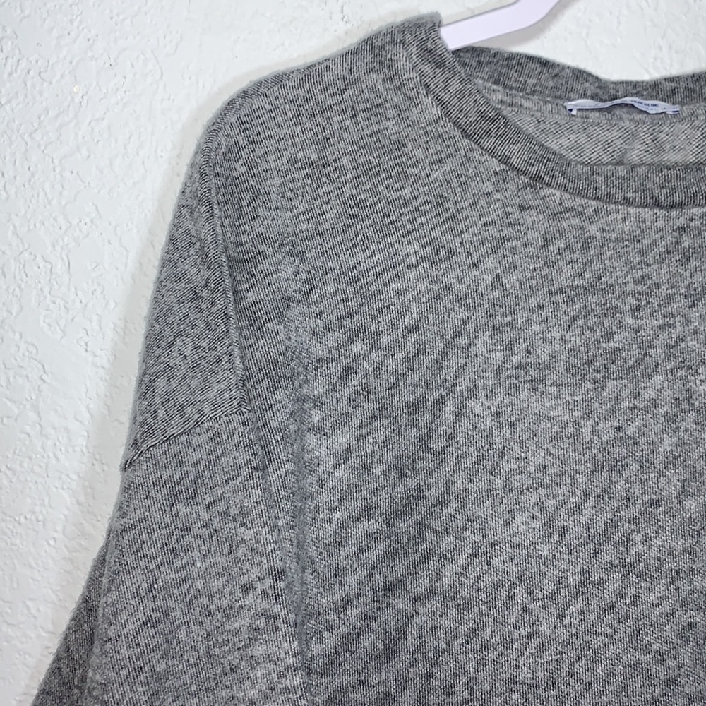 Zara Gray Marled Round Neck Pullover Basic Staple… - image 4